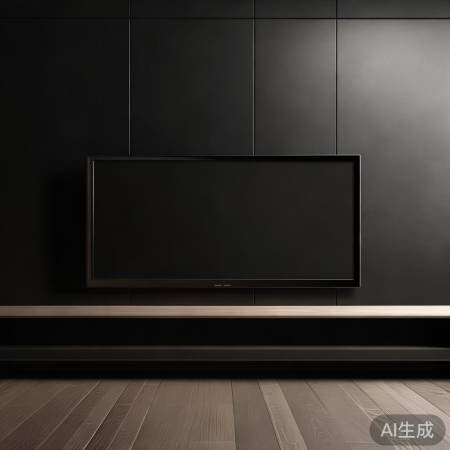 尊威电视机客户专线阐释，黑色电视机背景墙打造家居时尚新风尚
