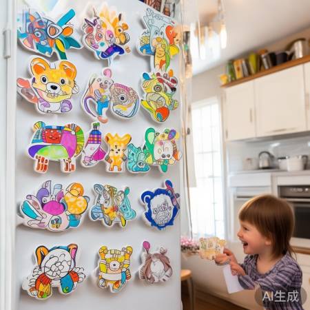 新飞冰箱全国服务电话热线剖析—儿童益智DIY涂色冰箱贴,激发创意乐趣