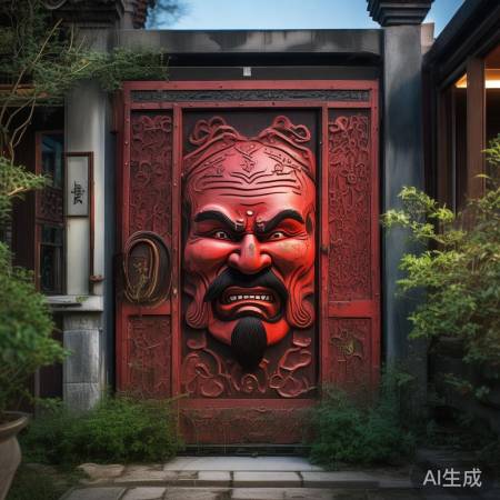 群喜防盗门400全国客服专线讲解，关公守护：防盗门前的传统象征