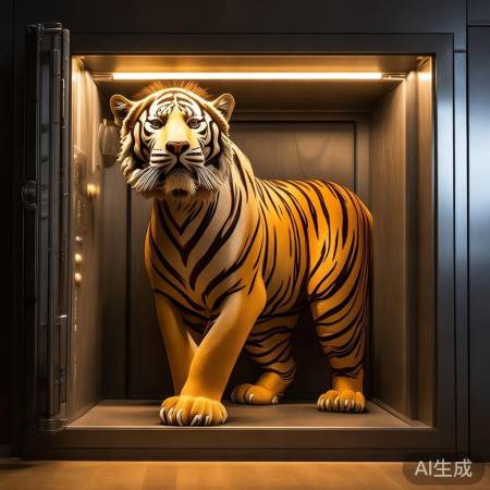 普伟保险柜官方售后援助剖析：保险柜中摆放老虎摆件，寓意吉祥的家居装饰选择